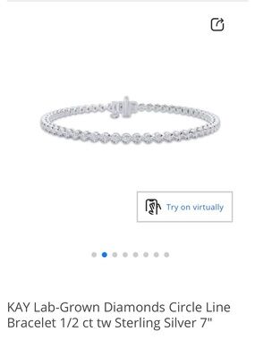 Lab-Grown Diamond Tennis Bracelet